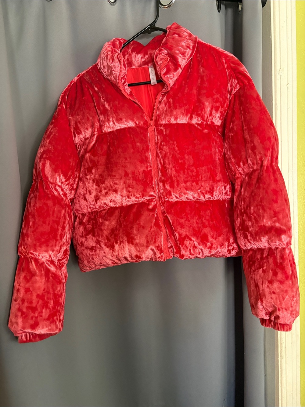 Fabletics Red Velvet Puffer Jacket